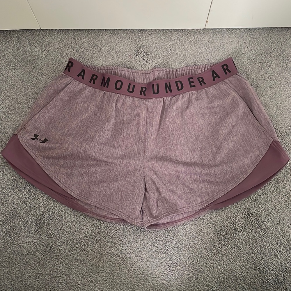 Purple Under Armor Gym Shorts